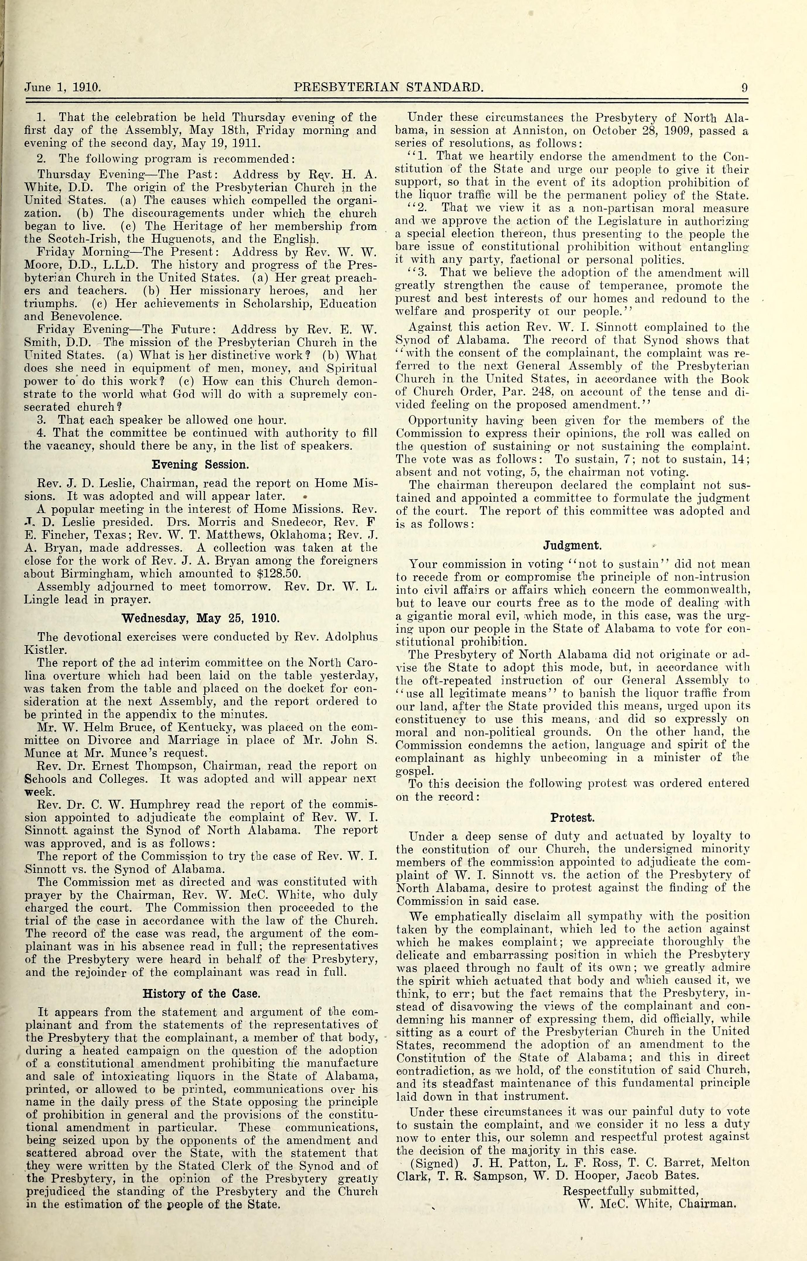 General Assembly Home Missions Address